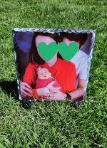 Placă ardezie personalizata patrata 20x20cm