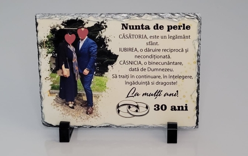 Placa din ardezie personalizata pentru aniversari