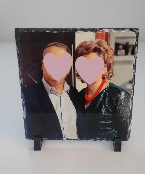 Placă ardezie personalizata patrata 20x20cm